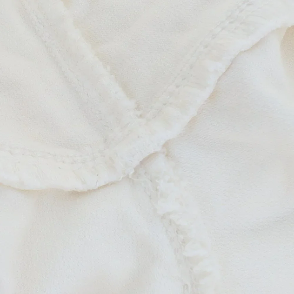 Faherty Womens Size 26 Egret White Corduroy Patch Pockets Wide Leg Pants Flaw - Picture 9 of 12